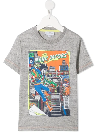 The Marc Jacobs Kids' Graphic-print Cotton T-shirt In Grey