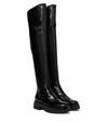 GIANVITO ROSSI MARSDEN LEATHER OVER-THE-KNEE BOOTS,P00530117