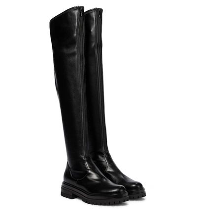 Gianvito Rossi Marsden Leather Over-the-knee Boots In Black