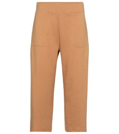 Nike Yoga Luxe Women's Cropped Fleece Pants In Praline,shimmer