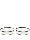 Ann Deumelemeester X Serax Set Of Two High Plates In White
