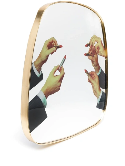 Seletti X Toiletpaper Lipstick Mirror In Gold