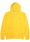 Polo Ralph Lauren Logo-embroidered Cotton-blend Hooded Sweatshirt In Yellow