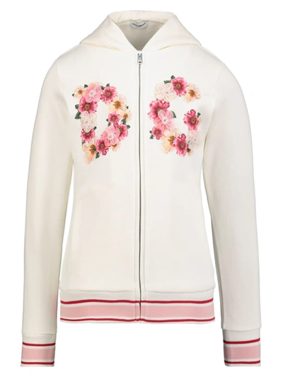 Dolce & Gabbana Kids Sweat Jacket For Girls In White