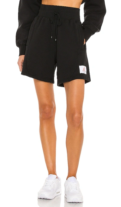 Jordan Flight Fleece Shorts In Black