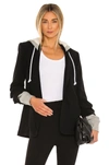 Cinq À Sept Khloe Womens Drawstring Business One-button Blazer In Black & White