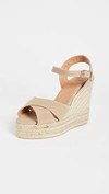 Castaã±er 110mm Blaudell Cotton Espadrille Wedges In Ivory