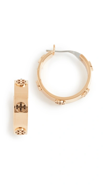 Tory Burch Miller Goldtone Hoop Earrings In Tory Gold