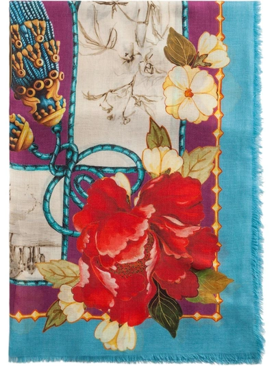 Dolce & Gabbana Scarf In Modal And Cashmere With Silk Road Print: 140 X 140cm- 55 X 55 Inches In Multicolored
