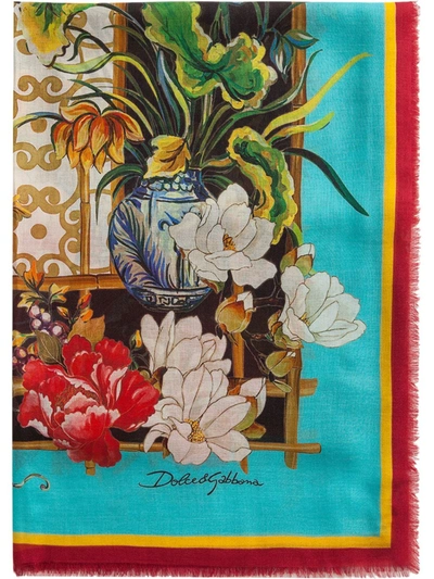 Dolce & Gabbana Scarf In Modal And Cashmere With Silk Road Print: 140 X 140cm- 55 X 55 Inches In Multicolored