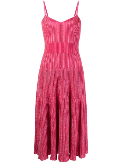 Antonino Valenti Knit Midi Shift Dress In Pink