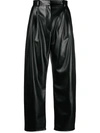 A.W.A.K.E. FAUX LEATHER WIDE LEG TROUSERS