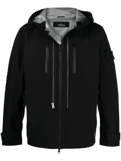Stone Island Shadow Project Hooded Shell Jacket In Black