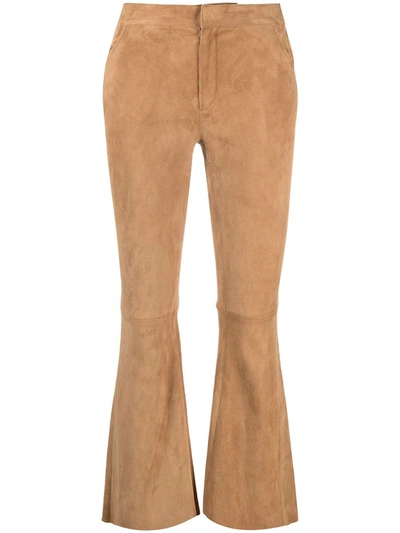 Drome Slim-fit Flared Trousers In Brown