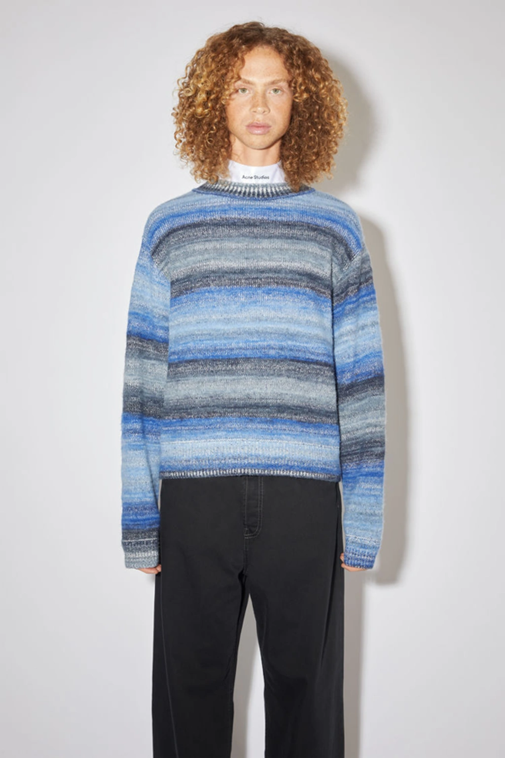 トップス Acne studios Crew neck sweater s Acne Studios Crew Neck Sweater Blue Multicolor | ModeSens
