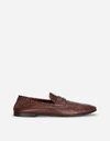 DOLCE & GABBANA CALFSKIN LOAFERS WITH BRANDED TAG