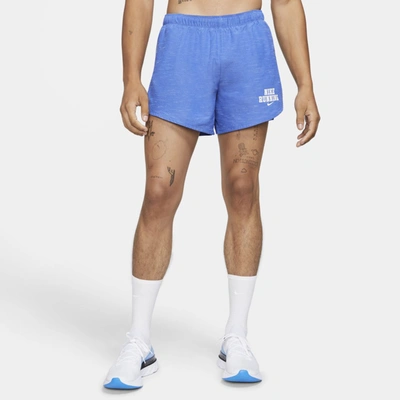 Nike Fast Heritage Men's Brief-lined Running Shorts In Game Royal,heather,white