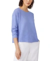 Eileen Fisher Relaxed Raglan-sleeve Sweater, Regular And Plus Sizes In Hydrangea