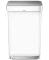 Simplehuman 45-liter Rectangular Step Trash Can With Liner Pocket In White