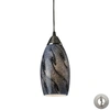 Elk Lighting Galaxy 1 Light Pendant In Smoke And Satin Nickel - Includes Adapter Kit In Silver
