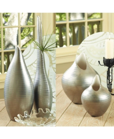 Global Views Platinum Stripe Vase Large