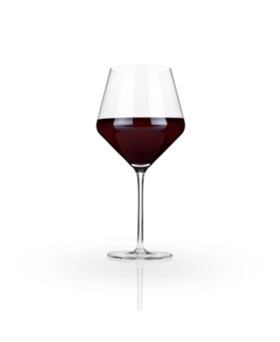 Viski Raye Angled Burgundy, Set Of 2, 21 oz In Clear