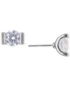 Lonna & Lilly Silver-tone Tension-set Crystal Stud Earrings In Silver