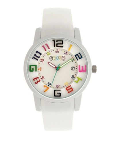 Crayo Festival White Dial White Silicone Unisex Watch Cr2001