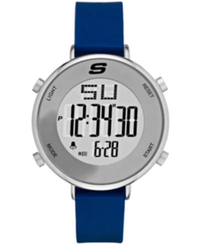 Skechers Women's Magnolia Silicone Strap Watch 40mm In Blue