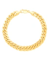 Macy's Men's Cuban Chain Link Bracelet (10mm) In 14k Gold In Yellow Gold
