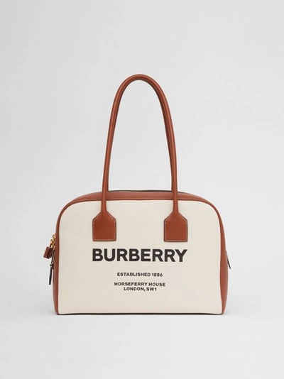 Burberry Medium Horseferry Pr In Natural/tan/black