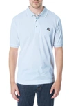 Robert Graham Archie Short Sleeve Knit Polo T-shirt In Light Blue