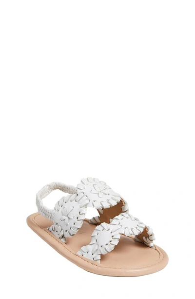 Jack Rogers Girls' Baby Lauren Flat Sandals - Baby In White