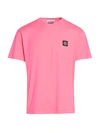 Stone Island Men's Classic Cotton Logo T-shirt In Fuchsia