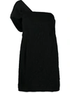 Patou One Shoulder Mini Dress In Black