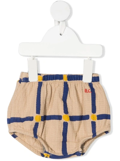 Bobo Choses Babies' Cube Print Knitted Shorts In 褐色
