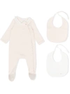 CHLOÉ SCALLOPED TRIM BABYGROW & BIB SET