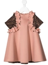 FENDI RUFFLE-DETAIL DRESS