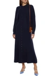 LANVIN LAYERED WOOL MAXI DRESS,3074457345624983152