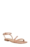 Marc Fisher Ltd Mariella Ankle Strap Sandal In Nude Leather
