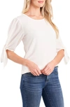 Cece Tie Sleeve Blouse In Soft Ecru