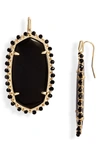 Kendra Scott Danielle Beaded Statement Earring In Gold Black Obsidian