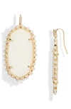 Kendra Scott Danielle Beaded Statement Earring In Gold White Mussel