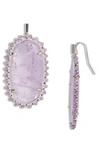 Kendra Scott Danielle Beaded Statement Earring In Rhodium Purple Amethyst
