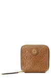 Tory Burch T Monogram Leather Wallet In Moose