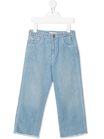 Chloé Kids' Straight-leg Jeans In Blue