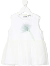 Il Gufo Layered Tulle Blouse In Yellow