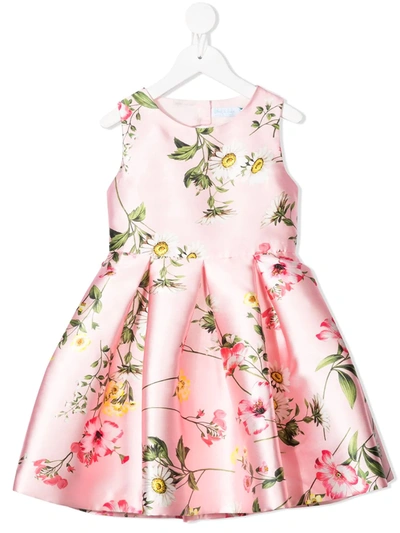 Abel & Lula Kids' All-over Floral Print Dress In Pink