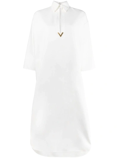 Valentino Cut-out Neck Dress In 0bo