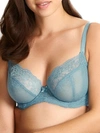 Panache Ana Side Support Plunge Bra In Mineral Blue